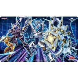 画像1: 〔状態A-〕プレイマット『ファイアウォールドラゴン＆サイバース(青背景)』【-】{-}《プレイマット》