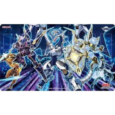 プレイマット『ファイアウォールドラゴン＆サイバース(青背景)』【-】{-}《プレイマット》