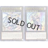 伝説の白き龍/LegendaryDragonofWhite＆伝説の闇の魔導師/LegendaryMagicianofDark【ウルトラ】{2012-EN001,2012-EN002}《エクシーズ》