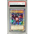 〔PSA10鑑定済〕真紅眼の黒竜(1右向/緑背景)【クォーターセンチュリーシークレット】{QCAC-JP022}《モンスター》
