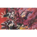 プレイマット『十六夜アキ&黒薔薇の破滅竜』【-】{-}《プレイマット》
