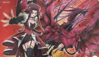 プレイマット『十六夜アキ&黒薔薇の破滅竜』【-】{-}《プレイマット》
