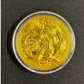コイン『デーモンの召喚 金属製メダル ゴールド(海外YCS)』【-】{-}《その他》