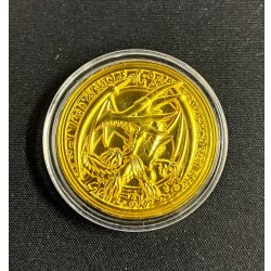 画像1: コイン『真紅眼の黒竜 金属製メダル ゴールド(海外YCS)』【-】{-}《その他》