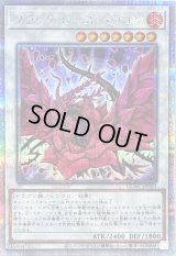 〔状態B〕ブラックローズドラゴン(正面/白紫背景)【クォーターセンチュリーシークレット】{QCAC-JP003}《シンクロ》