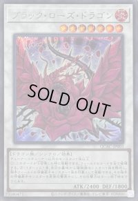 ブラックローズドラゴン(正面/白紫背景)【シークレット】{QCAC-JP003}《シンクロ》