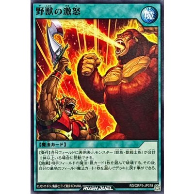 野獣の激怒【ノーマル】{RD/ORP3-JP078}《RD魔法》