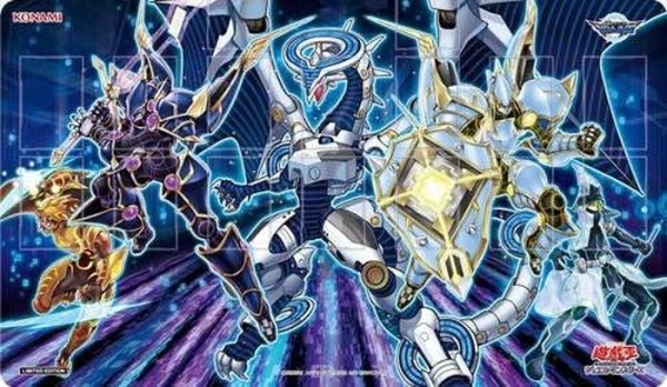 画像1: プレイマット『ファイアウォールドラゴン＆サイバース(青背景)』【-】{-}《プレイマット》 (1)