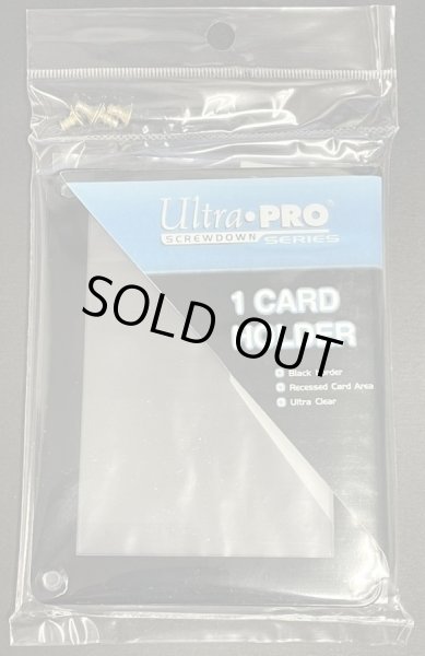 画像1: [UltraPro]ブラックフレームスクリューダウン1枚用 カードホルダー【サプライ】{-} (1)