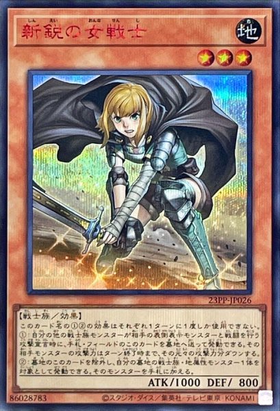 画像1: 〔状態A-〕新鋭の女戦士【シークレットSPECIAL RED Ver.】{23PP-JP026}《モンスター》 (1)