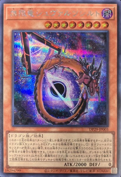 画像1: 〔状態B〕無限竜シュヴァルツシルト【シークレット】{DP29-JP003}《モンスター》 (1)