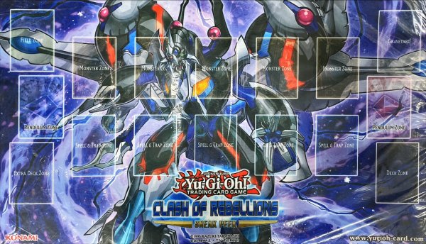 画像1: プレイマット『覇王黒竜オッドアイズリベリオンドラゴン(CLASHOFREBELLIONS)』【-】{-}《プレイマット》 (1)