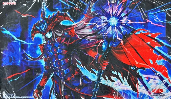 画像1: プレイマット『滅びの黒魔術師(左下英語/遊戯王の日)』【-】{-}《プレイマット》 (1)
