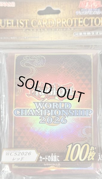 画像1: スリーブ『WCS2026レッド(和柄)』100枚入り【-】{-}《スリーブ》 (1)