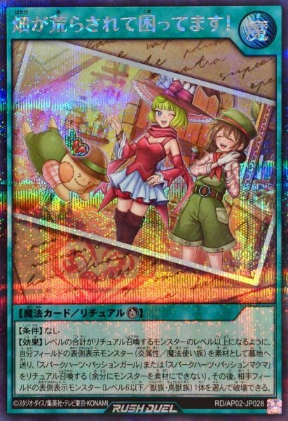 画像1: 畑が荒らされて困ってます!【シークレット】{RD/AP02-JP028}《RD魔法》 (1)