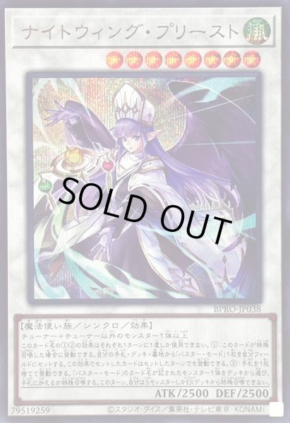 画像1: 〔状態B〕ナイトウィングプリースト【シークレット】{BPRO-JP038}《シンクロ》 (1)
