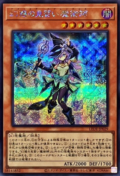 画像1: 〔状態B〕幻惑の見習い魔術師【シークレット】{LEDE-JP029}《モンスター》 (1)