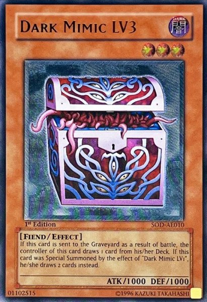 画像1: 〔状態A-〕☆旧アジア☆暗黒のミミックLV3【レリーフ】{SOD-AE010}《コレクター向け》 (1)