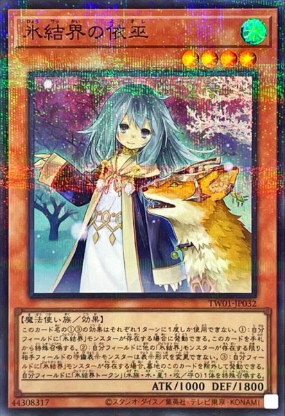 画像1: 〔状態A-〕氷結界の依巫【スーパーパラレル】{TW01-JP032}《モンスター》 (1)