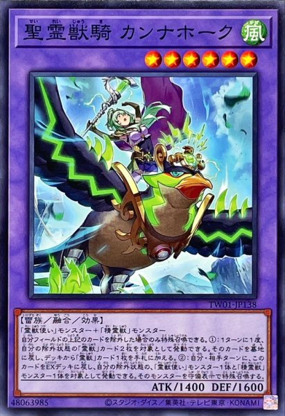 画像1: (新)聖霊獣騎カンナホーク【ノーマル】{TW01-JP138}《融合》 (1)