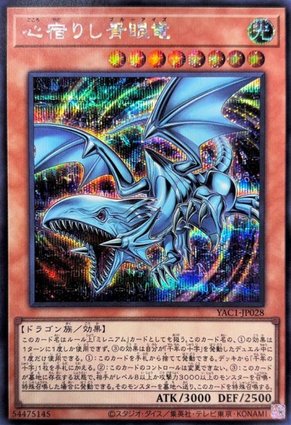 画像1: 心宿りし青眼竜【シークレット】{YAC1-JP028}《モンスター》 (1)