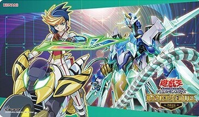 プレイマット『ユーゴ＆クリスタルクリアウィングシンクロドラゴン(RANKINGDUEL2021-1st-)』【-】{-}《プレイマット》