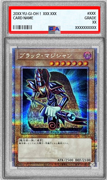 PSA10鑑定済〕ブラックマジシャン(1正面/石板背景)【クォーター